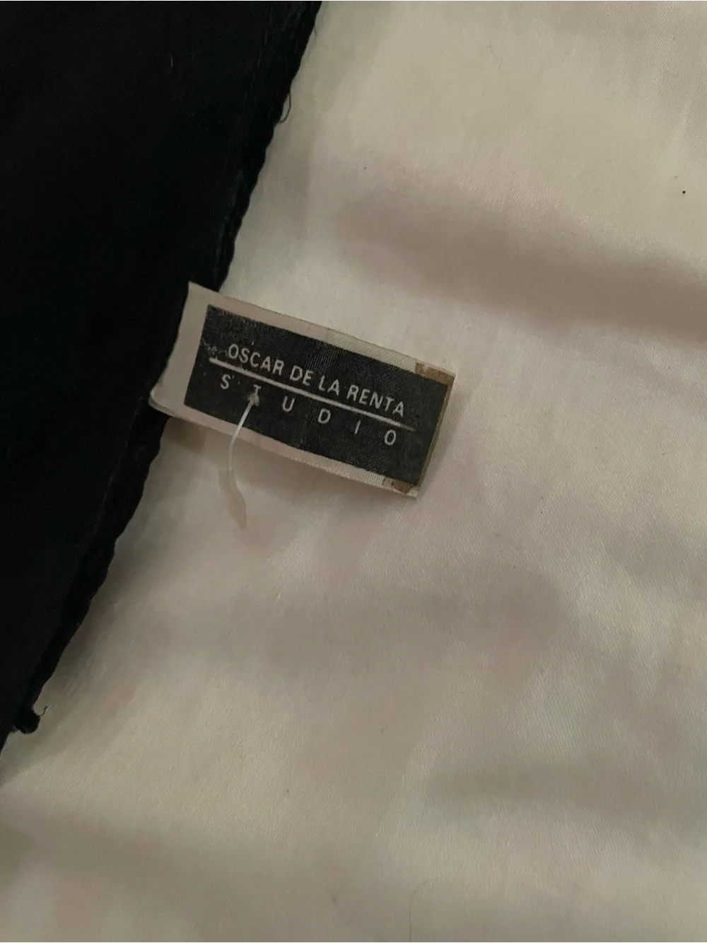 Oscar de la Renta Black Sheer Scarf with Gold Sequin Accents